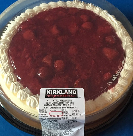 topping strawberry halal costco kirkland cheesecake