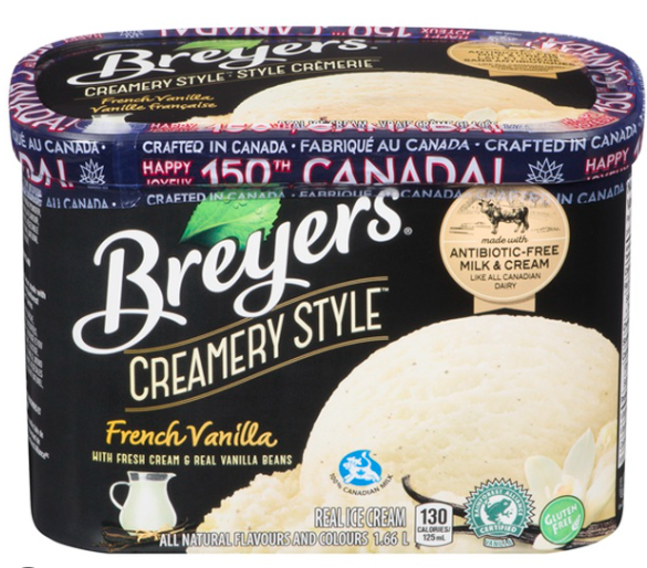 Breyers Creamery Style French Vanilla IlmHub Halal Foods & Ingredients