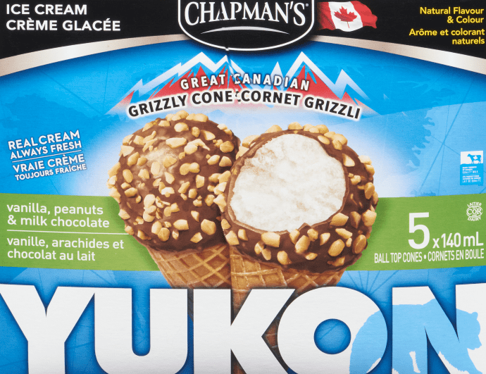 Chapmans Yukon Ice Cream Vanilla, Almonds & Milk Chocolate - 5x140